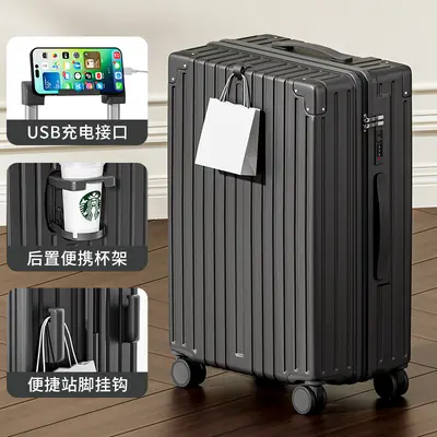 Trolley Suitcase with Universal Wheels, Combination Lock, Large Capacity - 12