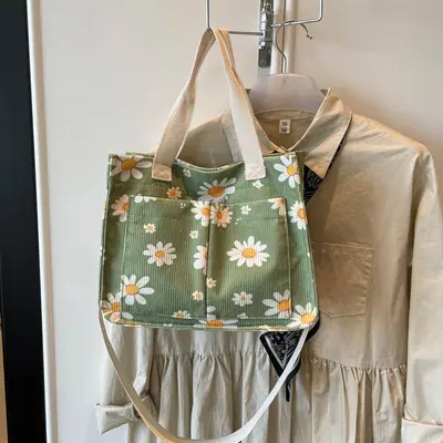 Large Capacity Women's Tote Bag Single Shoulder Retro Casual Style