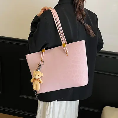 Damen-Handtasche mit Retro-Leopardenmuster, großes Tote Bag - 3