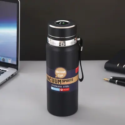 Thermobecher aus 316 Edelstahl mit Temperaturanzeige, große Kapazität - 11