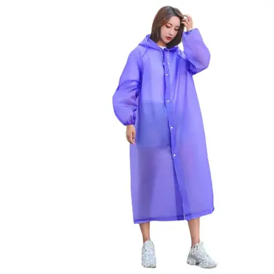 Extra Thick EVA Adult Poncho, Long Full-Body Outdoor Raincoat