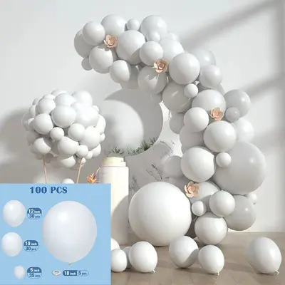 Matte Metallic Latex Balloon Chain Set for Birthday and Wedding Decoration - 7