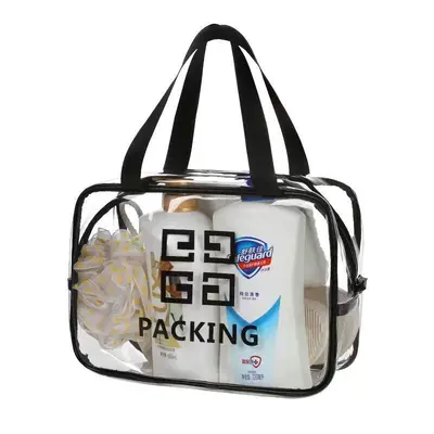PVC transparente Kosmetiktasche Makeup-Tasche Reise tragbare Aufbewahrungstasche wasserdicht große Kapazität Handtasche Kosmetiktasche Aufbewahrungstasche - 13