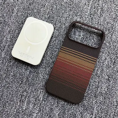 适用iPhone18Promax凯夫拉纹磁吸手机壳苹果17碳纤维纹半包保护套 - 13