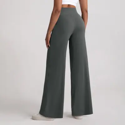 Damen Yoga-Hose mit Fleece-Futter, hohe Taille, warm - 2