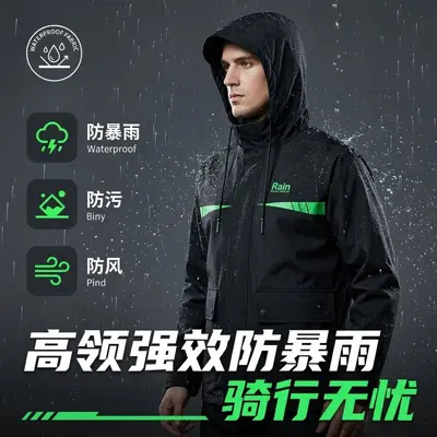摩托车雨衣雨裤PVC全身成人骑手骑行分体套装跨境热销批发 - 5
