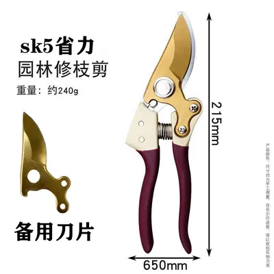 Raspberry Color SK5 Pruning Shears, for Fruit and Flower Branches - 8