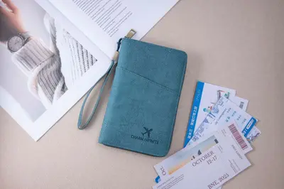 跨境新款RFID防磁护照包长款拉链护照夹多功能旅行机票收纳证件包 - 10