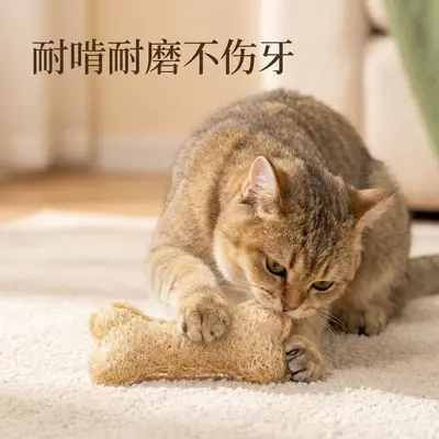 Natural Loofah Cat Toy with Catnip, Chew-Resistant - 5