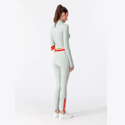 Damen enges Langarm-Fitnessset, schnelltrocknende Yogabekleidung - 8