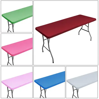 Grenzüberschreitende elastische Tischdecke Halbbesteck Tischset einfarbig waschbar Outdoor-Gummizug Milchseide Tischtuch Bestandsversorgung