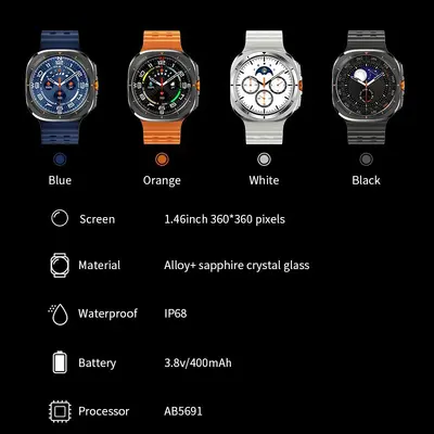 HD8Ultra Smartwatch mit Bluetooth-Anruf, Herzfrequenz- und Schlafmessung - 5