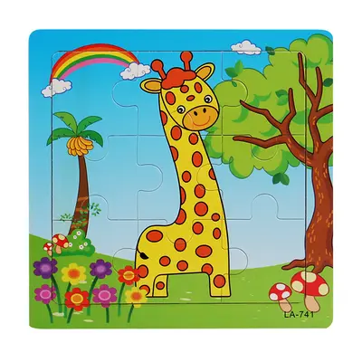 9-teiliges Kinder-Holzpuzzle, Lernspielzeug - 11