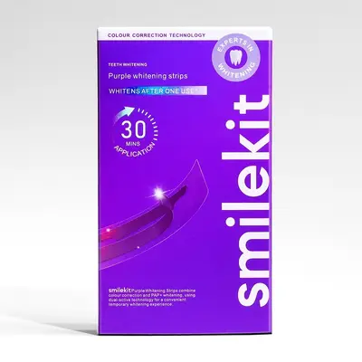 Grenzüberschreitender neuer V34 Violett Zahnaufhellungsstreifen Whitening Strips Zahnbleaching-Streifen aufhellend entgelbend leuchtend weiße Zahnstreifen - 7