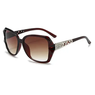 Rhinestone-Embellished Women's Sunglasses, Oversized Retro UV Protection - 8