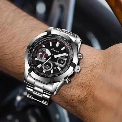 Men's sports watch, waterproof, luminous, large dial