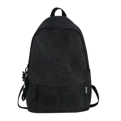 Durable Canvas Backpack, Solid Color, Large Capacity, 2025 Model - 7