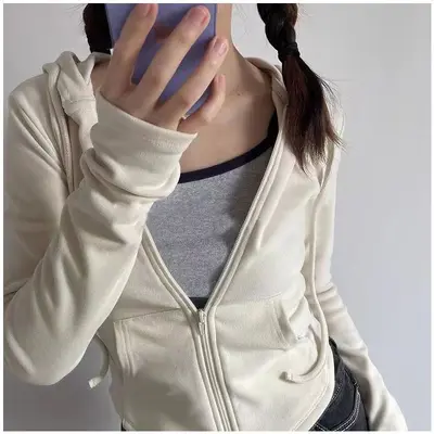 Damen-Hoodie-Strickjacke mit Kapuze, schmale Passform, langärmlig, Frühling und Herbst