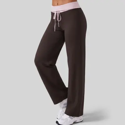 Damen-Sporthose mit hohem Bund und Kordelzug - 6