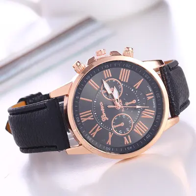 Foreign trade fashion watch leather strap women's watch multi-color leather strap rose gold quartz watch cross-border wholesale watch - 13
