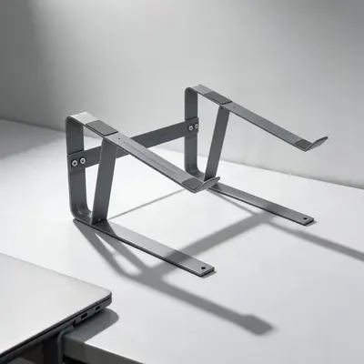 Dual-Layer Gaming Laptop Stand with Keyboard Space, Detachable Desktop Riser