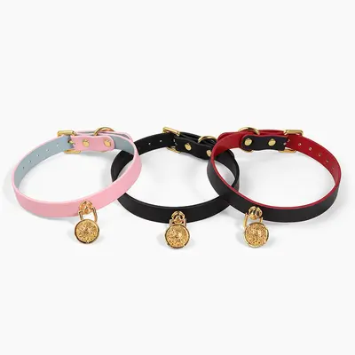 Gold Small Bell Dog Collar with Leash, Women's Pull Rope - 5