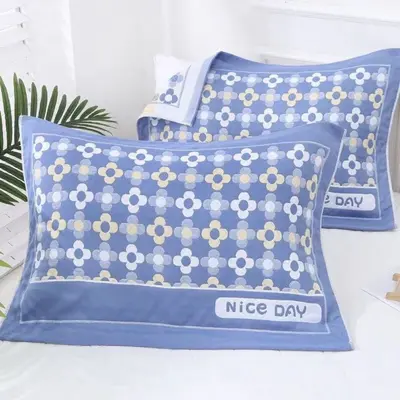 Polyester-Cotton Pillow Towel Set of 2, Extra Large, Stain-Resistant, Oil-Resistant - 4