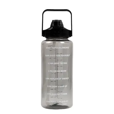 Sınır Ötesi Ultra Büyük Kapasiteli Uzay Kupası Yaz Taşınabilir Yüksek Estetik Su Bardağı Erkek Kadın Fitness Spor 2L Plastik Kupa Pipet - 6