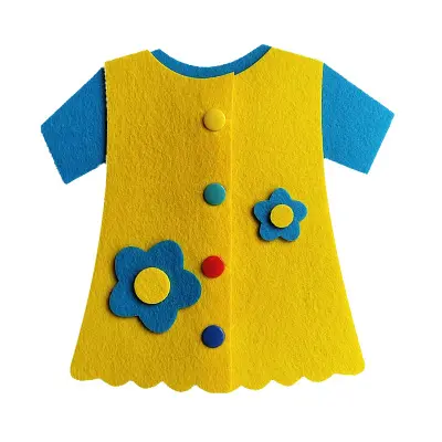 Kindergarten DIY Non-Woven Educational Toy, Zipper and Button Teaching Aids - 13