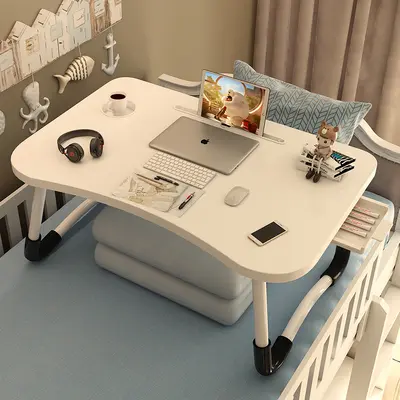 Klappbarer Laptoptisch fürs Bett, kleiner Faulenzer-Tisch für Schlafzimmer und Wohnheim