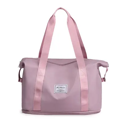 Fitness bag, travel bag, foldable handbag, printed LOGO, carry-on luggage bag, outdoor luggage storage bag, sports bag - 7