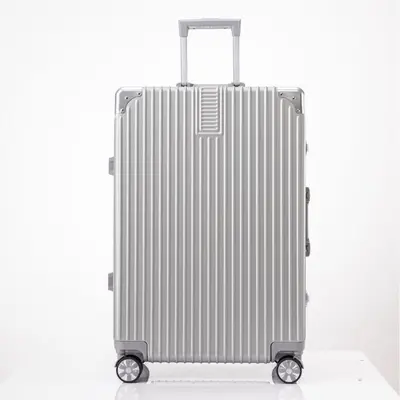 20-inch Aluminum Frame Trolley Suitcase with 360° Wheels, 24 and 28 inch Options