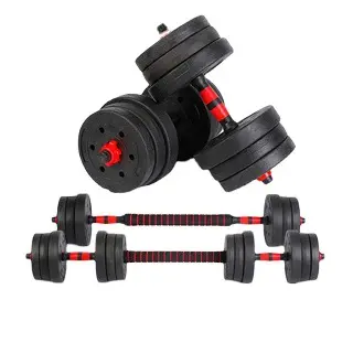 Fabrika sınır ötesi PVC kaplı tam ağırlıklı ayarlanabilir ağırlık barı erkek spor fitness dış mekan malzemeleri - 6