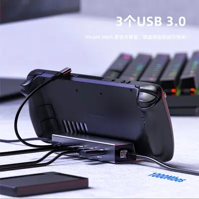 Steam Deck 6-in-1 USB-C Hub with Gigabit Ethernet