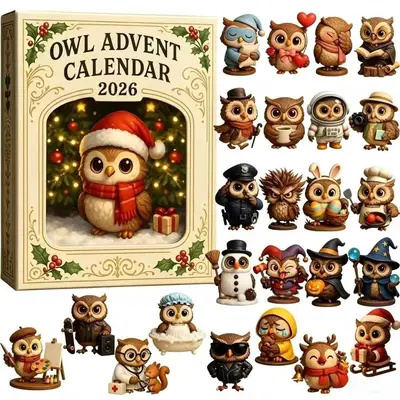 2026 24-Tage Eulen-Figur Blindbox Adventskalender