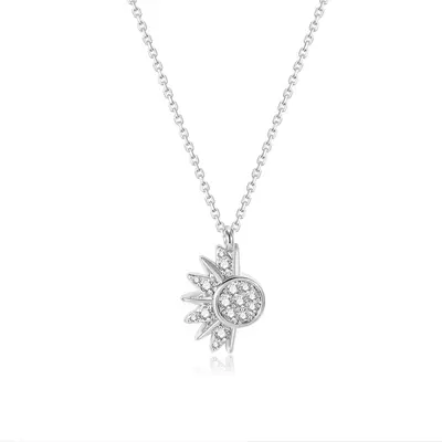 Moon and Sun Double Layered Collarbone Necklace - 13