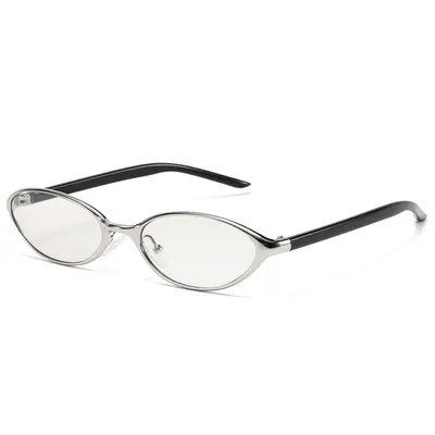 Metal Oval Small Frame UV400 Protection Sunglasses - 8