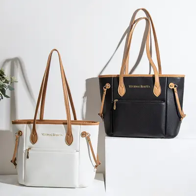 Foreign trade supply factory classic shopping bag oil-edge tote bag large multicolor mother bag for women large capacity shoulder bag