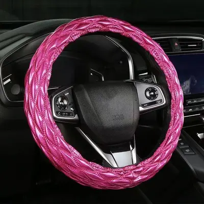 3D Diamond Honeycomb Car Steering Wheel Cover for All Seasons - 11