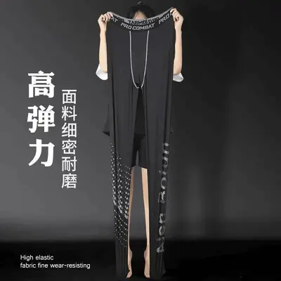 Men's Running Compression Basketball Tights, Fleece-Lined Fall Winter Training Pants - 4