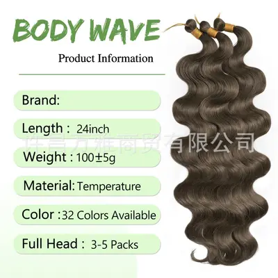 Body wave örgü sentetik saç peruk, yüksek kalite