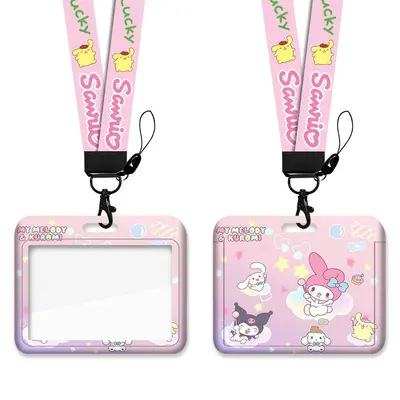 Cartoon-Lanyard-Kartenhalter horizontal, verlustsicher für Schulausweise