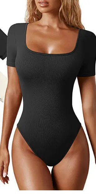 Yaz Kadın Yoga Tulumu Fitilli Kısa Kollu Spor Tulum