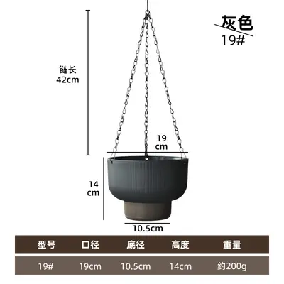 Hanging Self-Watering Plastic Planter for Trailing Plants and Pothos - 12