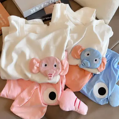 Men's Summer Pajama Shorts, Loose Fit, Cute Squeaky Design