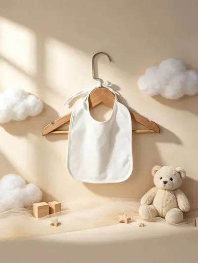 Waterproof baby bib with ties, DIY painting designs