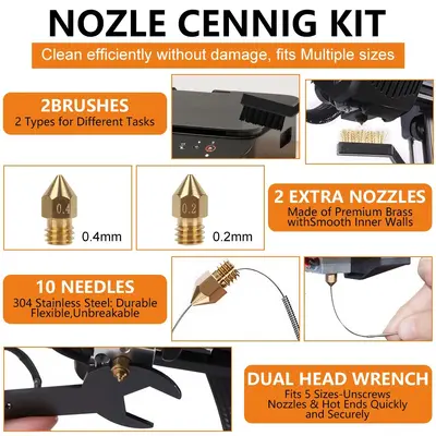Cross-border Exclusive 39-Piece 3D Printing Accessories Tool Kit for FDM/SLA Printers, Leveling, Cleaning and Repair Accessories