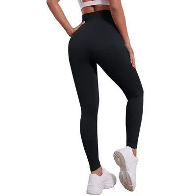 Lulu dikişsiz yüksek belli yoga pantolonu, kalça kaldıran fitness pantolonu