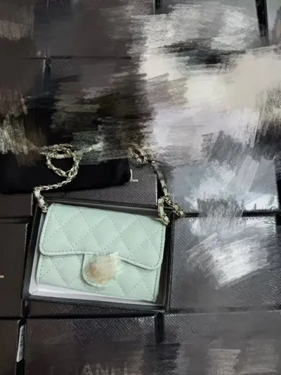 Damen Mini-Kettentasche mit Münzbörse und Kartenetui - 4