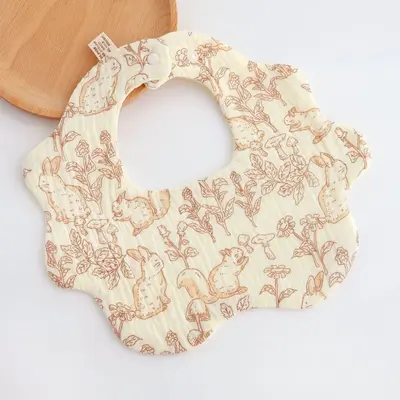 100% Cotton Gauze Baby Bib, Waterproof, Breathable, Soft for Newborns - 10